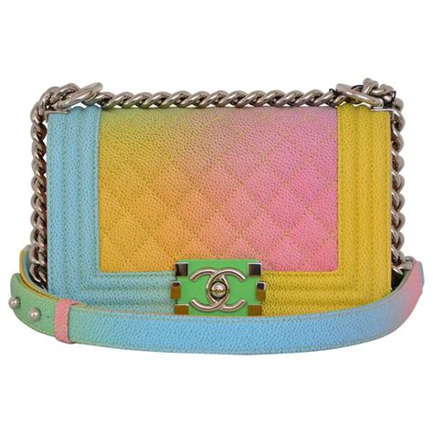 boy chanel rainbow bag|chanel boy bag for sale.